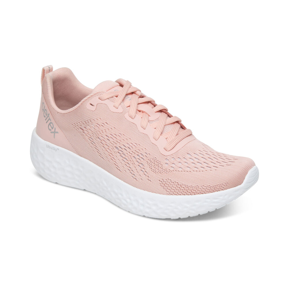 Aetrex Women's Danika Arch Support Sneakers - Pink | USA 6PS6W2D